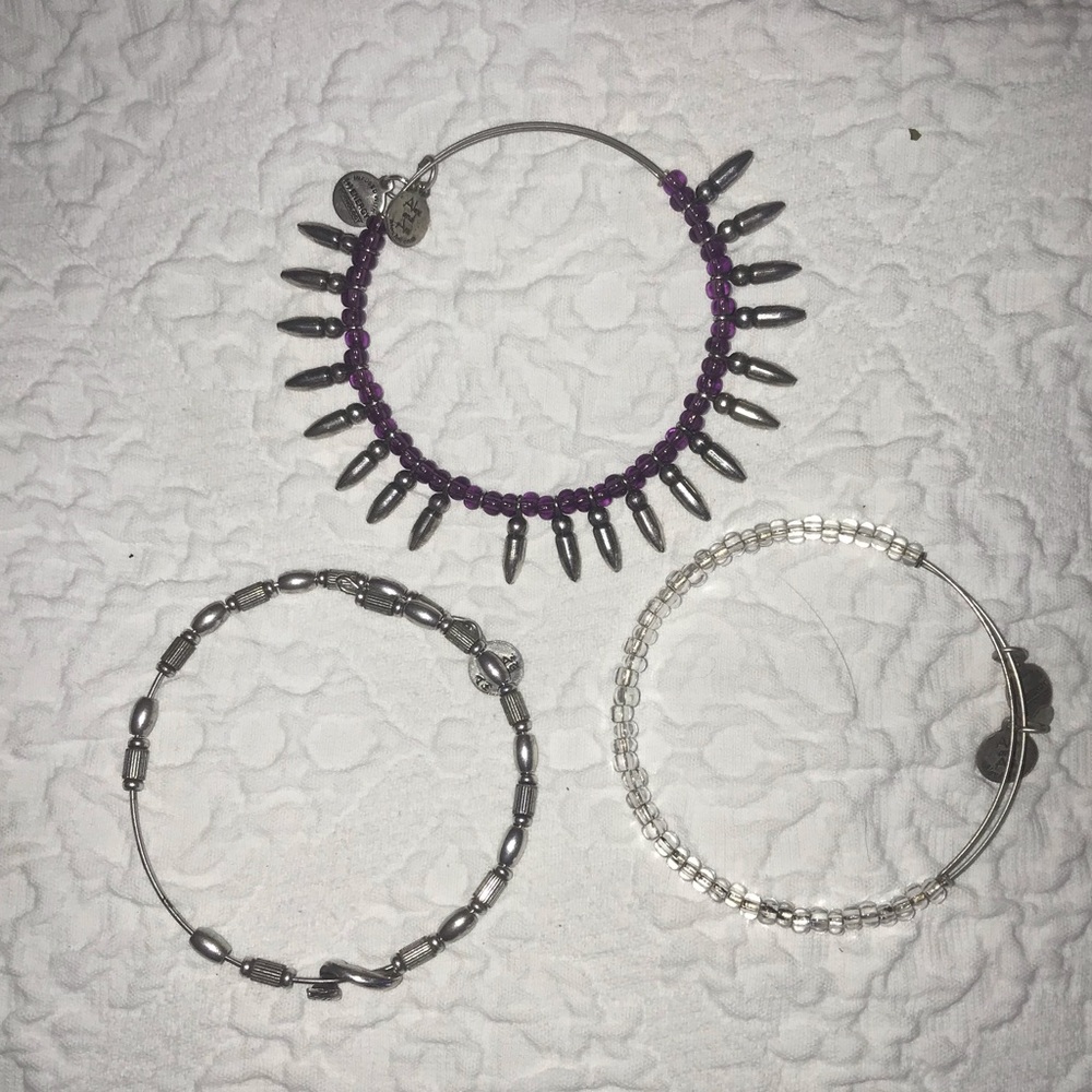 Set of three Alex and Ani bracelets
